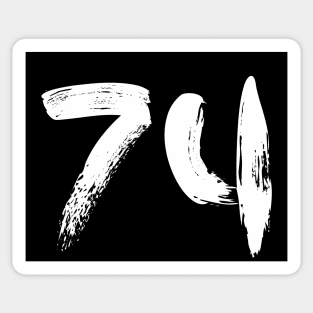 Number 74 Sticker